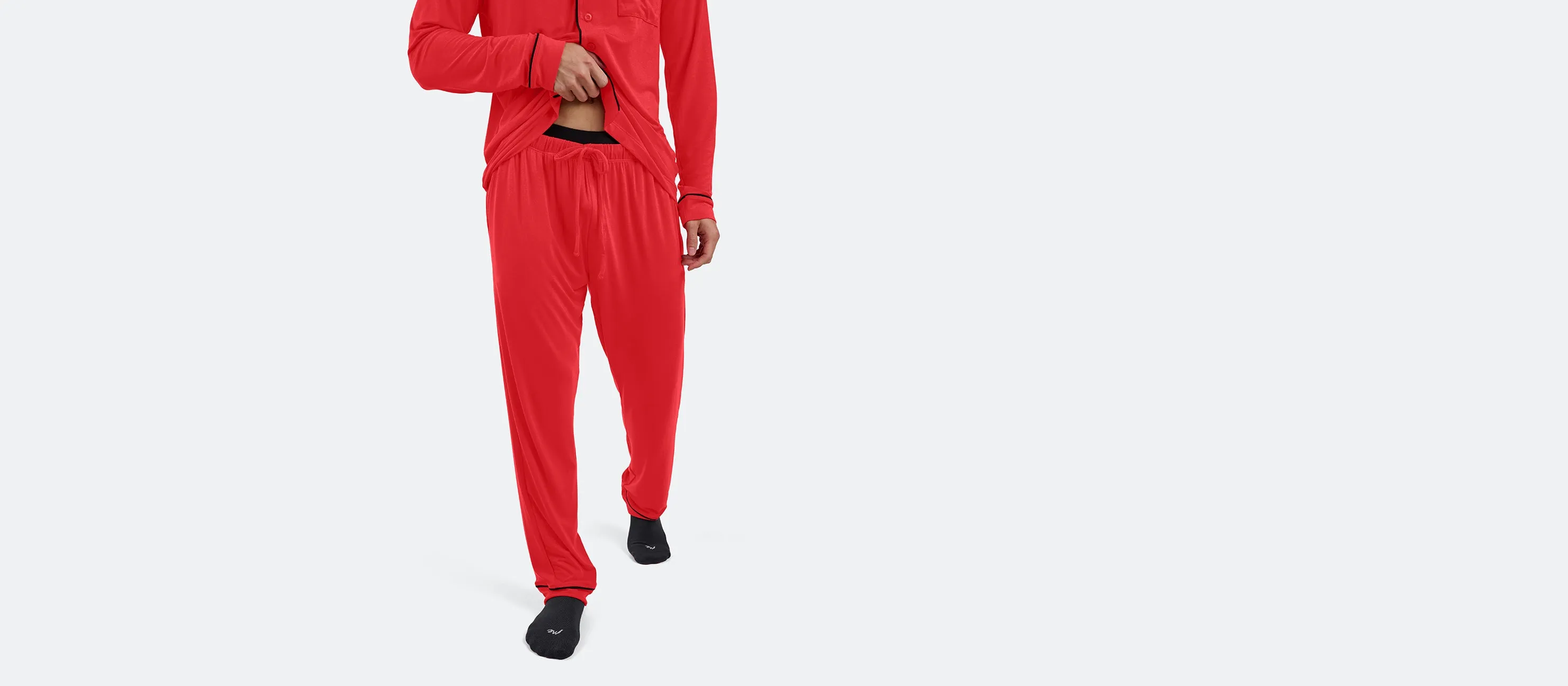 Men's Longsleeve Modal PJ Set | Bougie Rouge