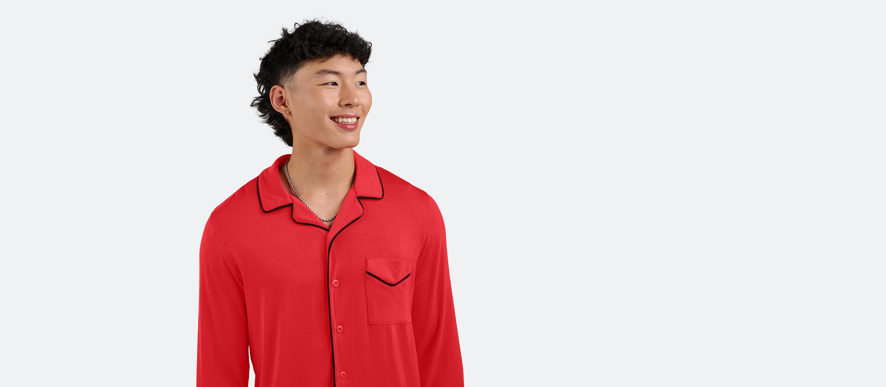 Men's Longsleeve Modal PJ Set | Bougie Rouge