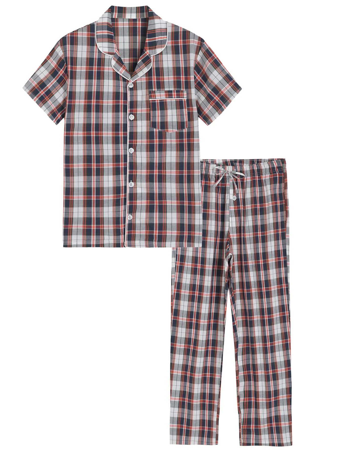 Men's Matching Pjs for Couples Button Down Pajama Sets