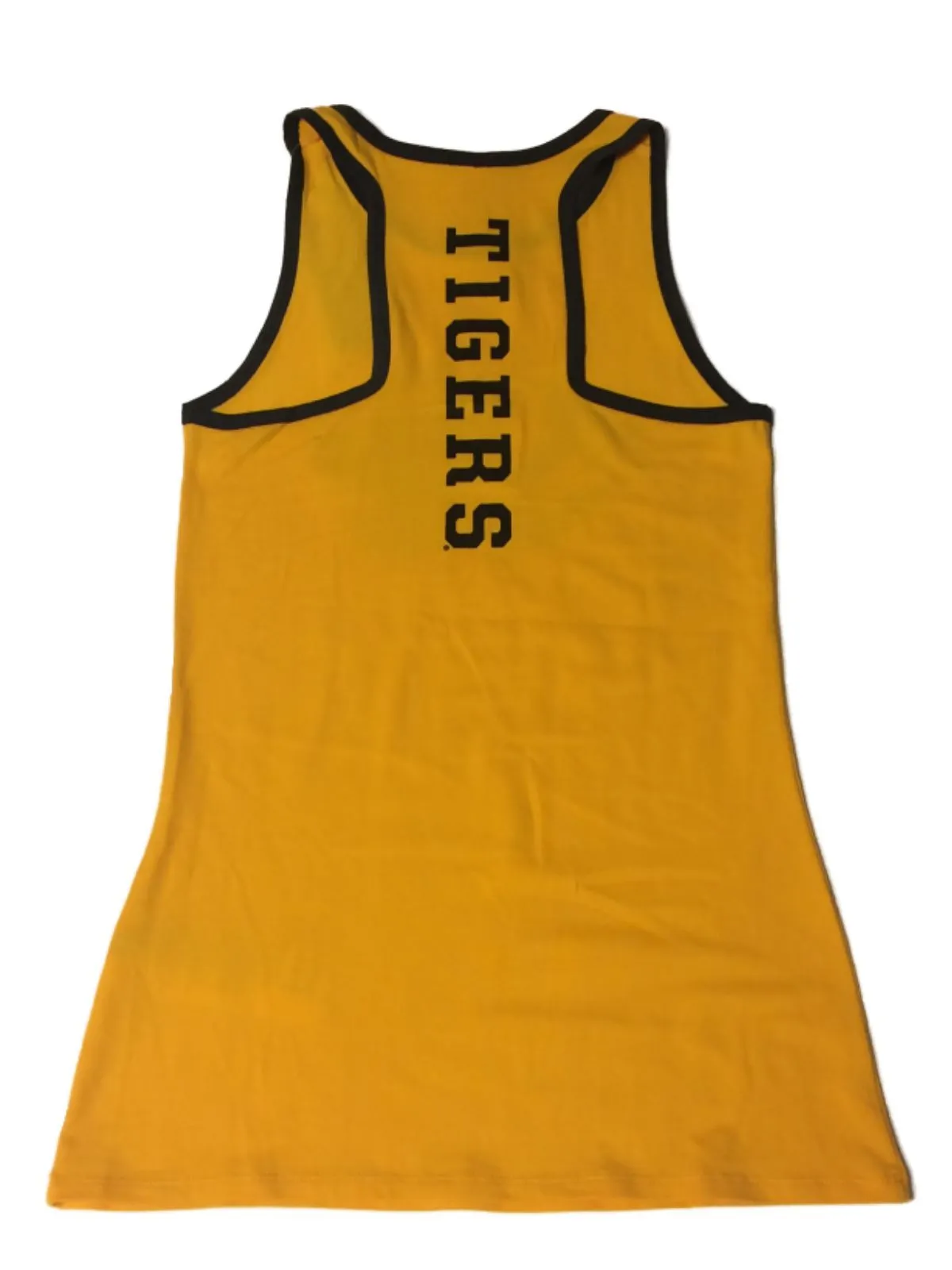 Missouri Tigers Under Armour HG WOMENS Yellow Racerback Tank Top T-Shirt (S)
