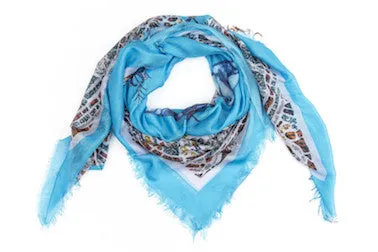 Mith Blue Azure Modal Scarf
