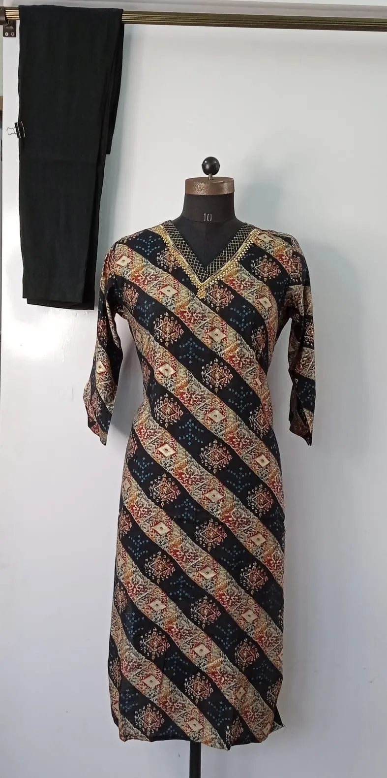 Modal Silk Kurti Set