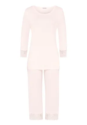 Moments Lace Trim Cotton Pajama Set | Crystal Pink 77928-1334