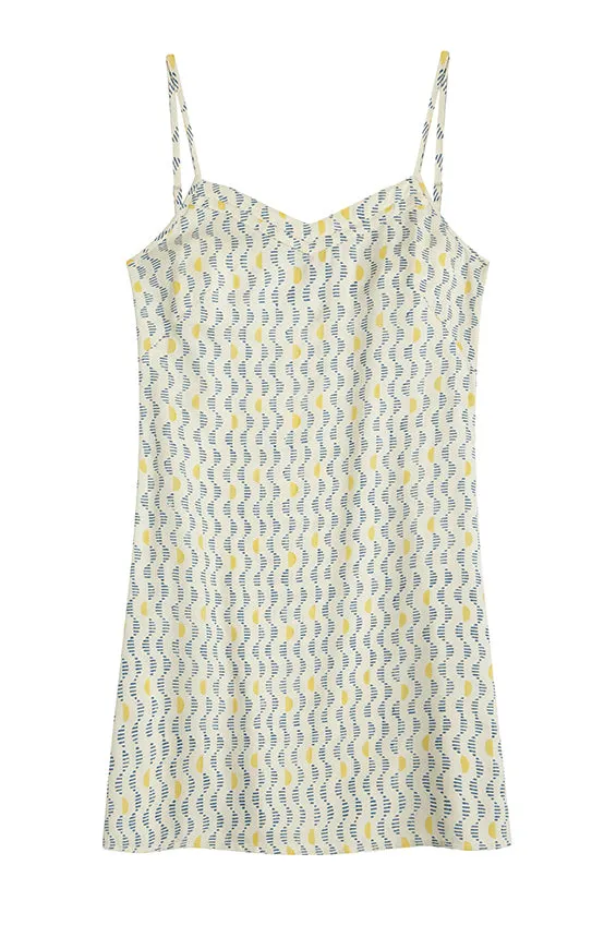 Mulberry Silk Nightdress - Kochi Blue