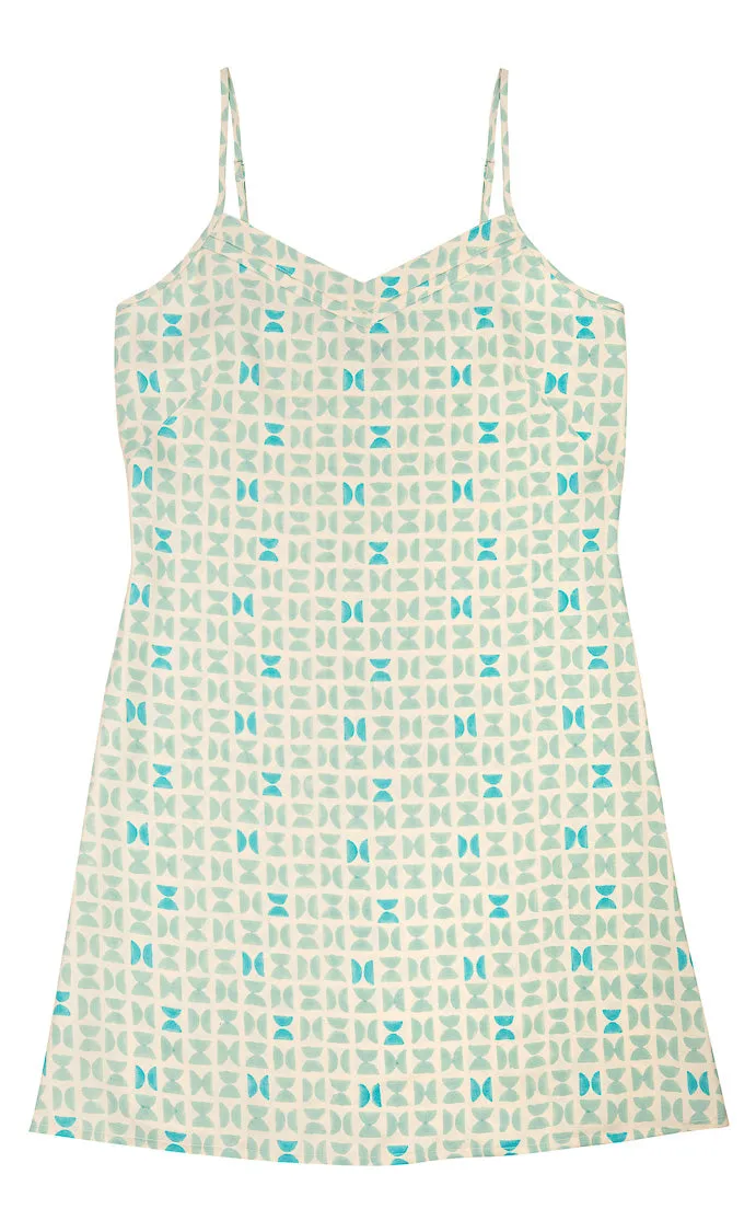 Mulberry Silk Nightdress - Varanasi Blue. Please note that pieces purchased in our Archive Sale can't be refunded. We are happy to offer an exchange, if we have the stock available or a credit note.