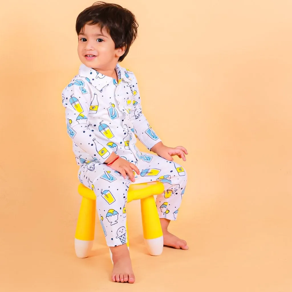 Womens Ultra-Soft Smoothie-Themed Pajama Set - Comfortable Sleepwear