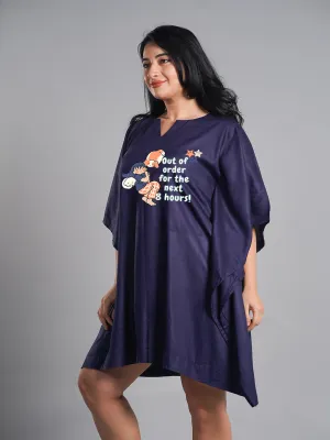 Navy Kaftan Nightdress - SleepyHead