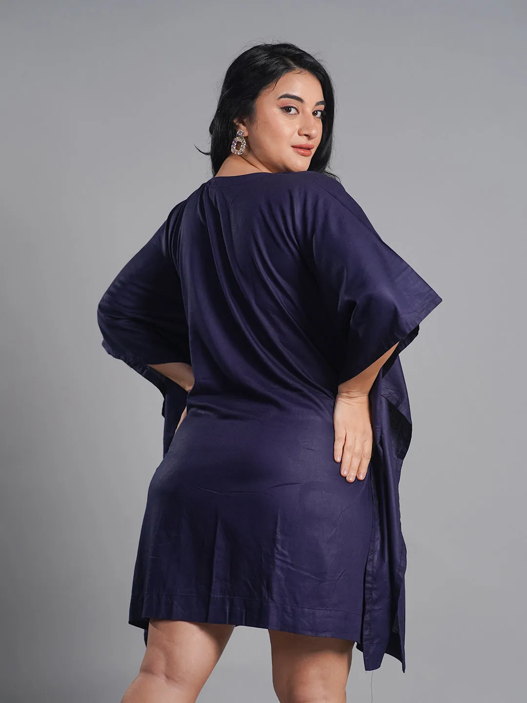 Navy Kaftan Nightdress - SleepyHead