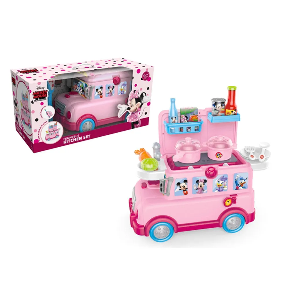 (Net) Disney's Mickey Mouse Dining Car School Bus Set - The Ultimate Adventure Playtime