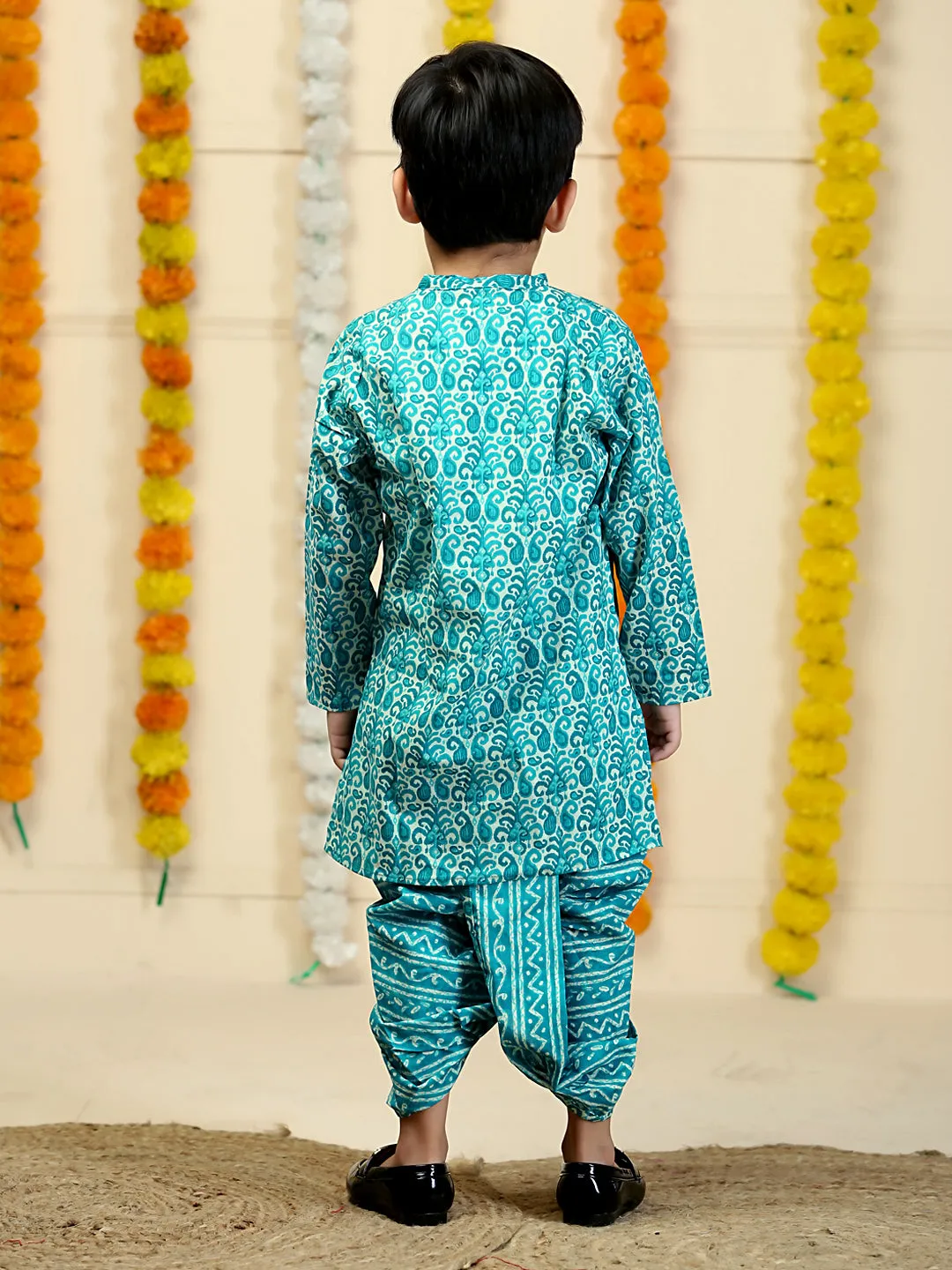 Oceanic Elegance Boys Dhoti Kurta Set