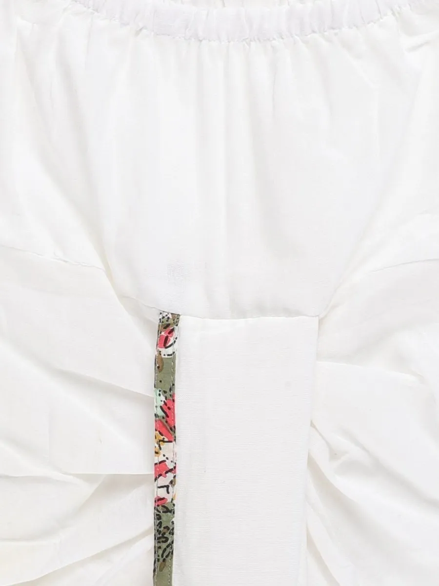 Olive Floral Boys Dhoti Kurta Set