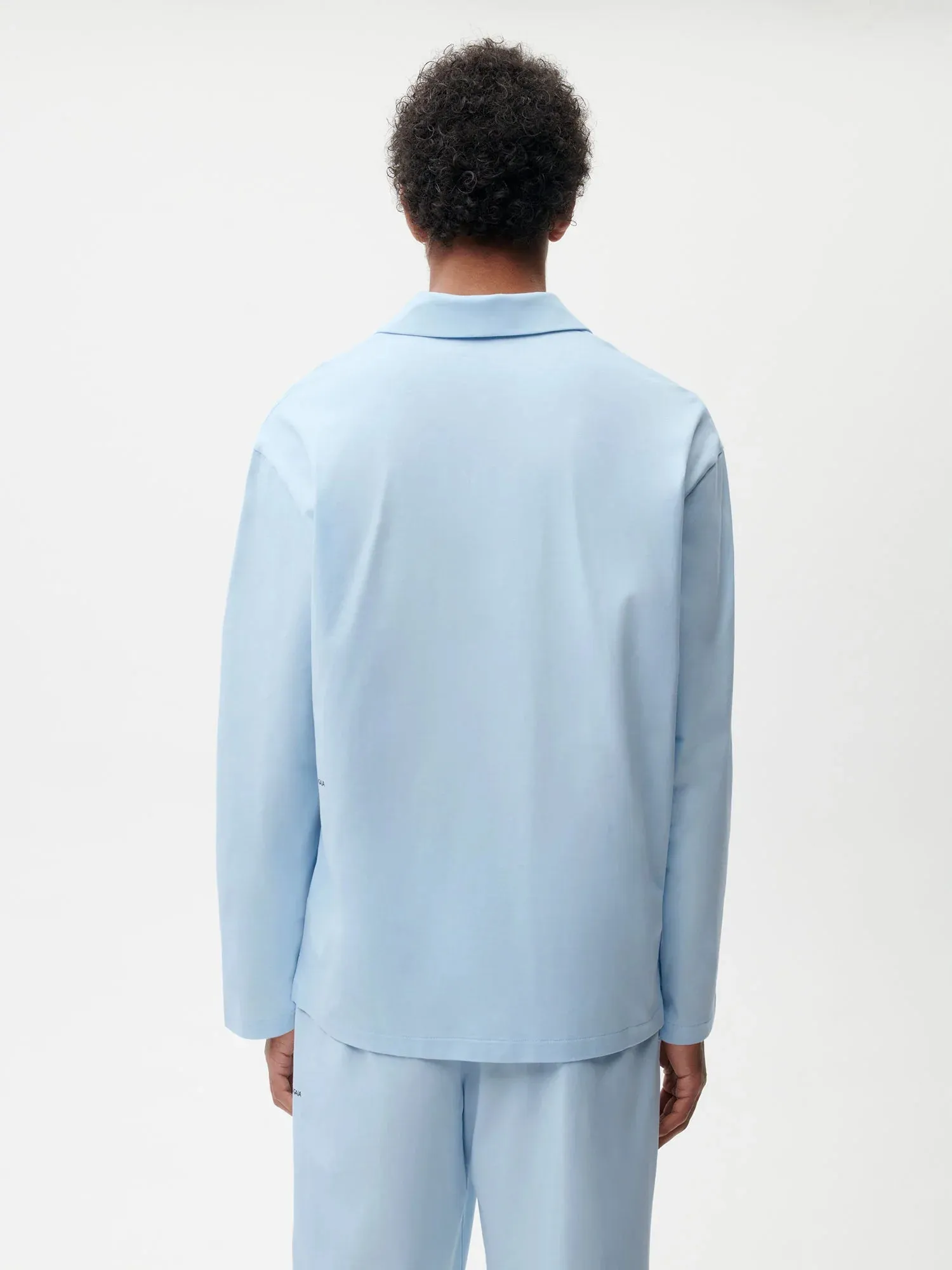 Organic Cotton Pajama Shirt—moonstone blue