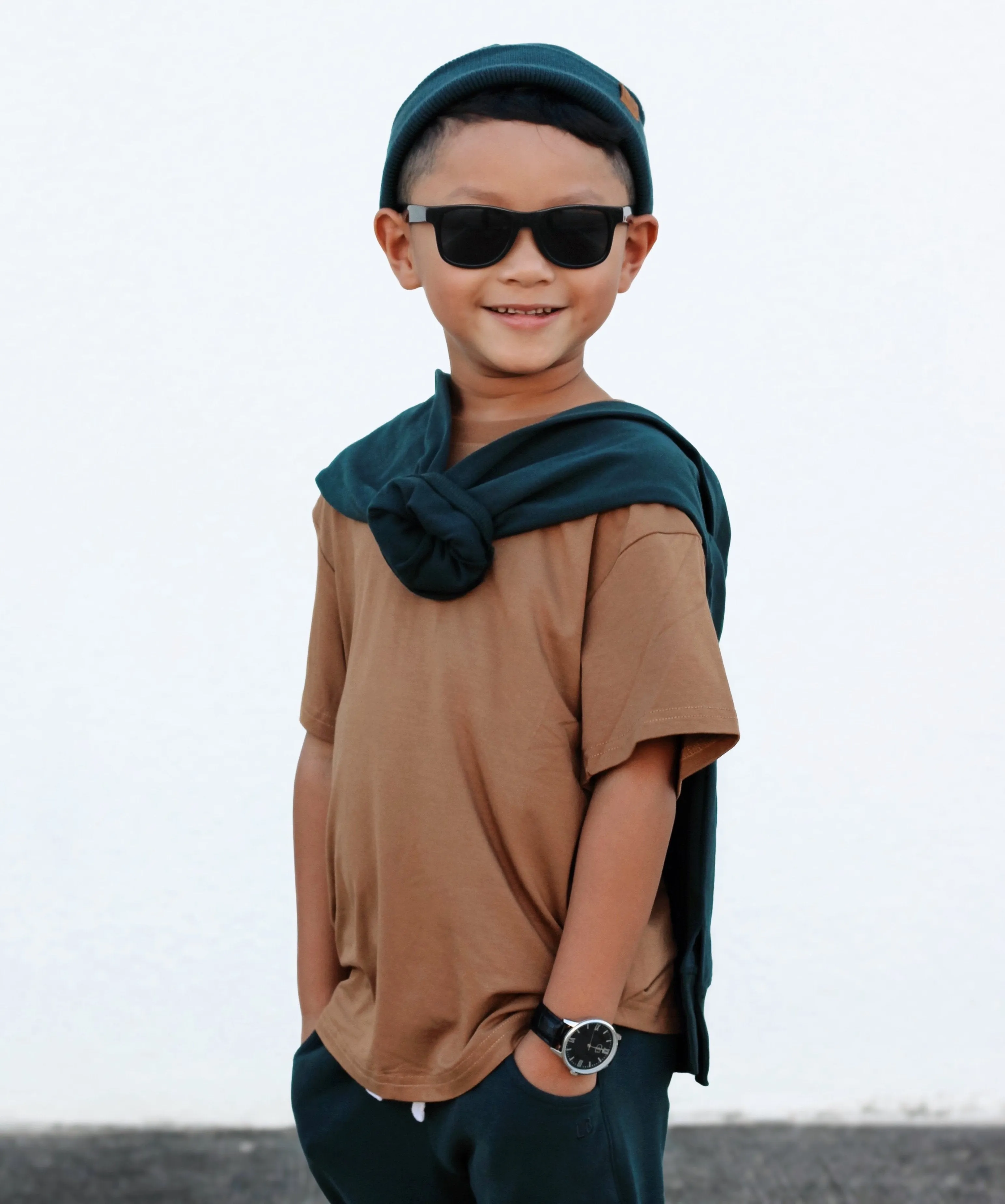 Oversized Bamboo Tee - Caramel