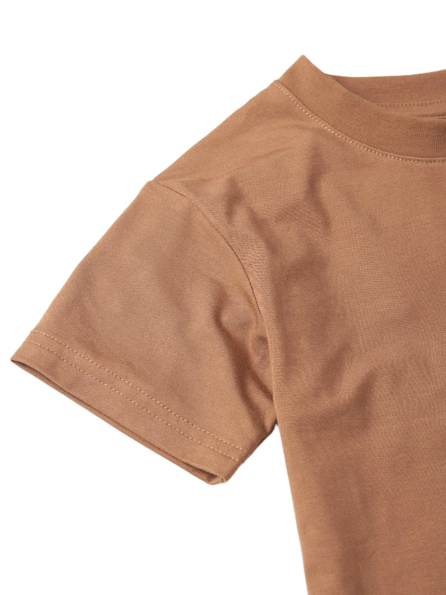 Oversized Bamboo Tee - Caramel