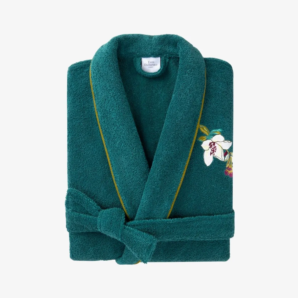 Panorama Shawl Collar Cotton Modal Women's Bathrobe by Yves Delorme