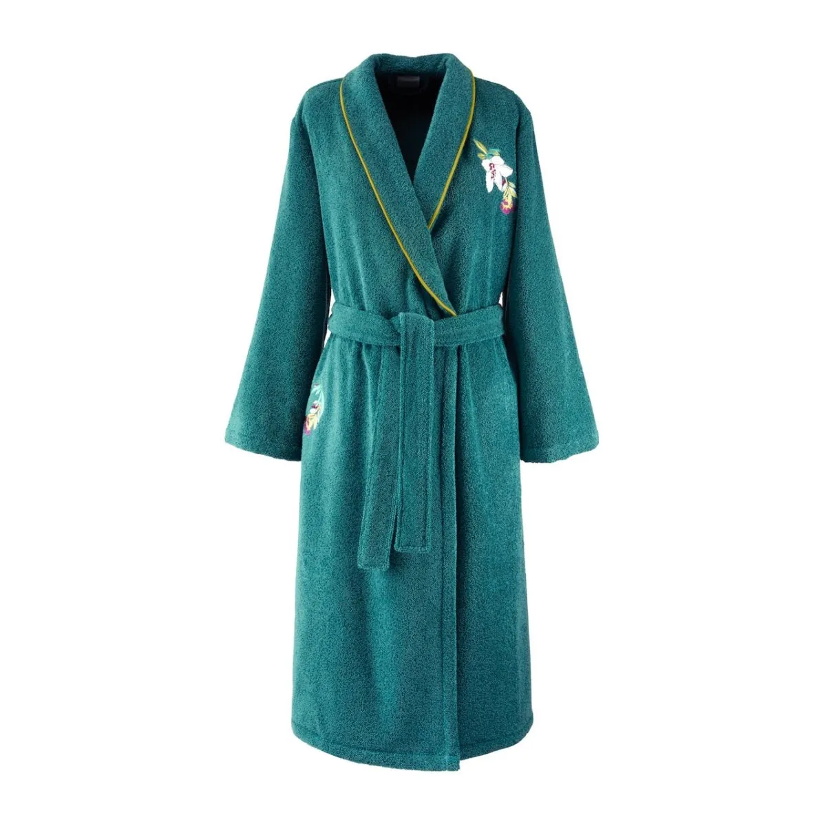 Panorama Shawl Collar Cotton Modal Women's Bathrobe by Yves Delorme