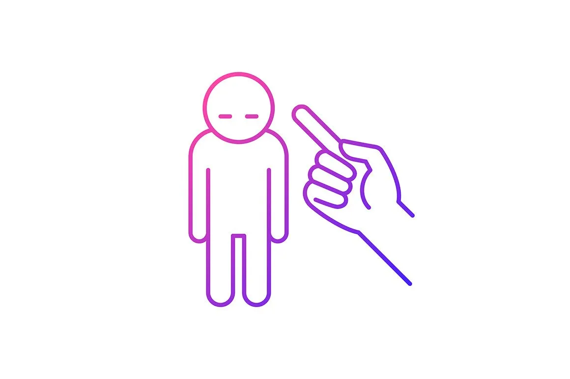 Parent and child interaction gradient icons set for dark and light mode