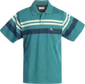 Platoon Mens Regular Fit Striped Polo Shirt with Pocket