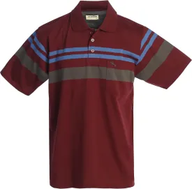 Platoon Mens Regular Fit Striped Polo Shirt with Pocket