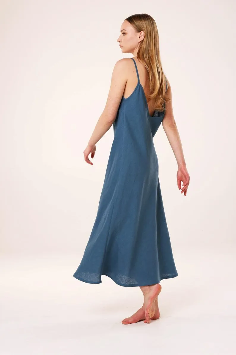 "Pure" cotton Elegant Midi Lenght Nightdress Sleepdress