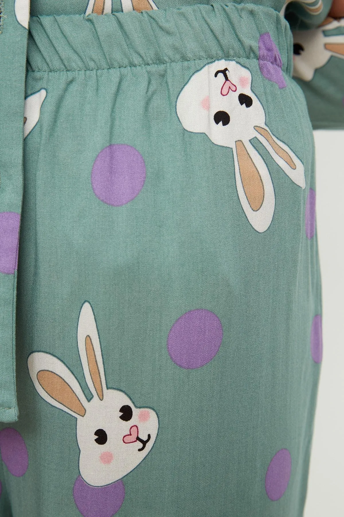 Rabbit Printed Woven Pajamas Set THMAW21PT0048