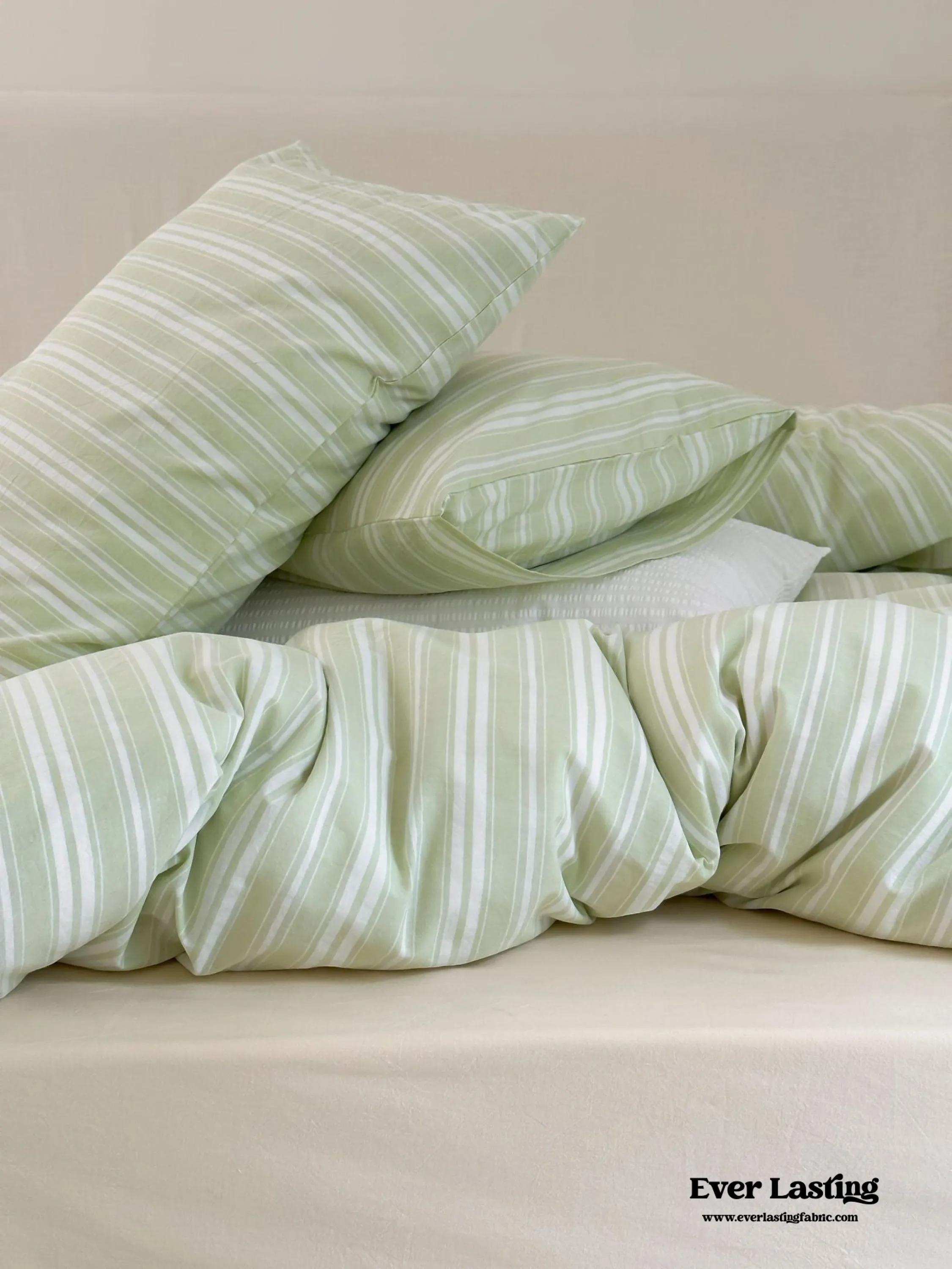 Refreshing Stripe Pillowcases / Yellow