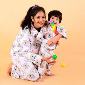 Set Of 2: Baby Koala Matching Pajama Set for Mom and Baby