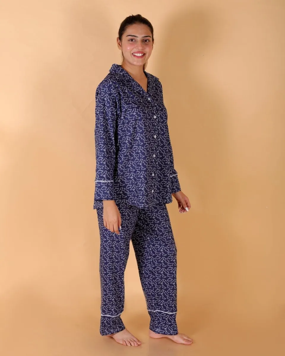 Set Of 2: Dinos Rule Matching Pajama Set For Mom And Baby