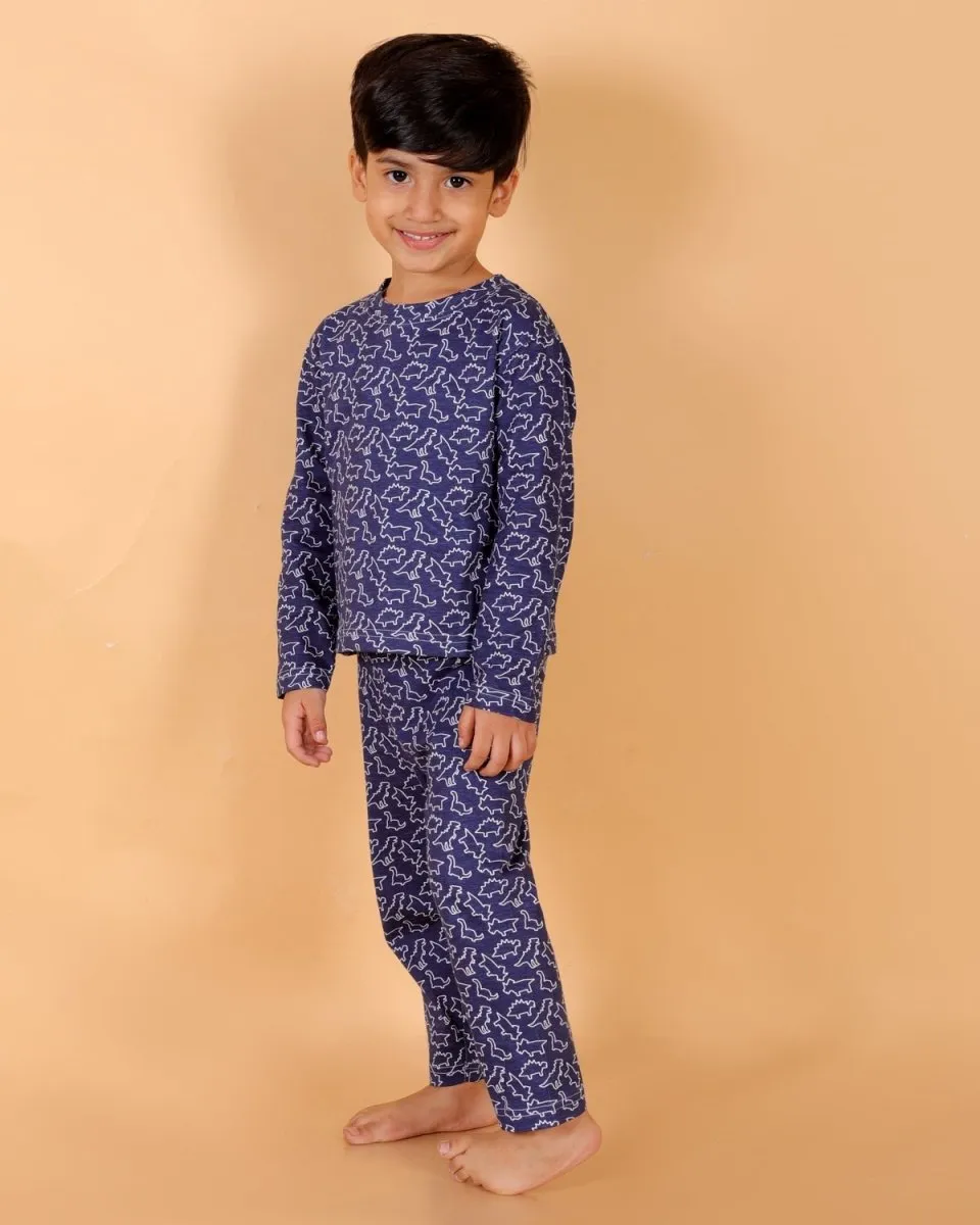 Set Of 2: Dinos Rule Matching Pajama Set For Mom And Baby