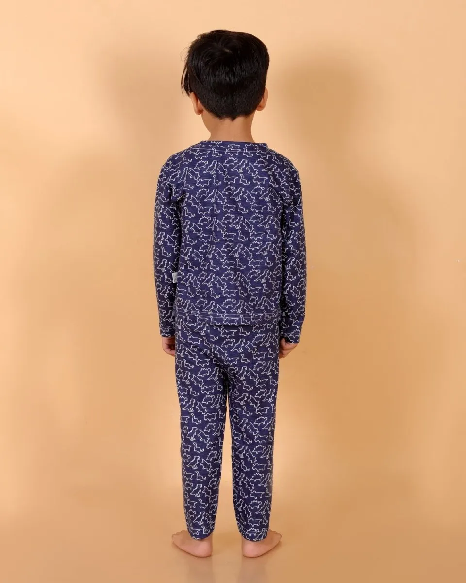 Set Of 2: Dinos Rule Matching Pajama Set For Mom And Baby