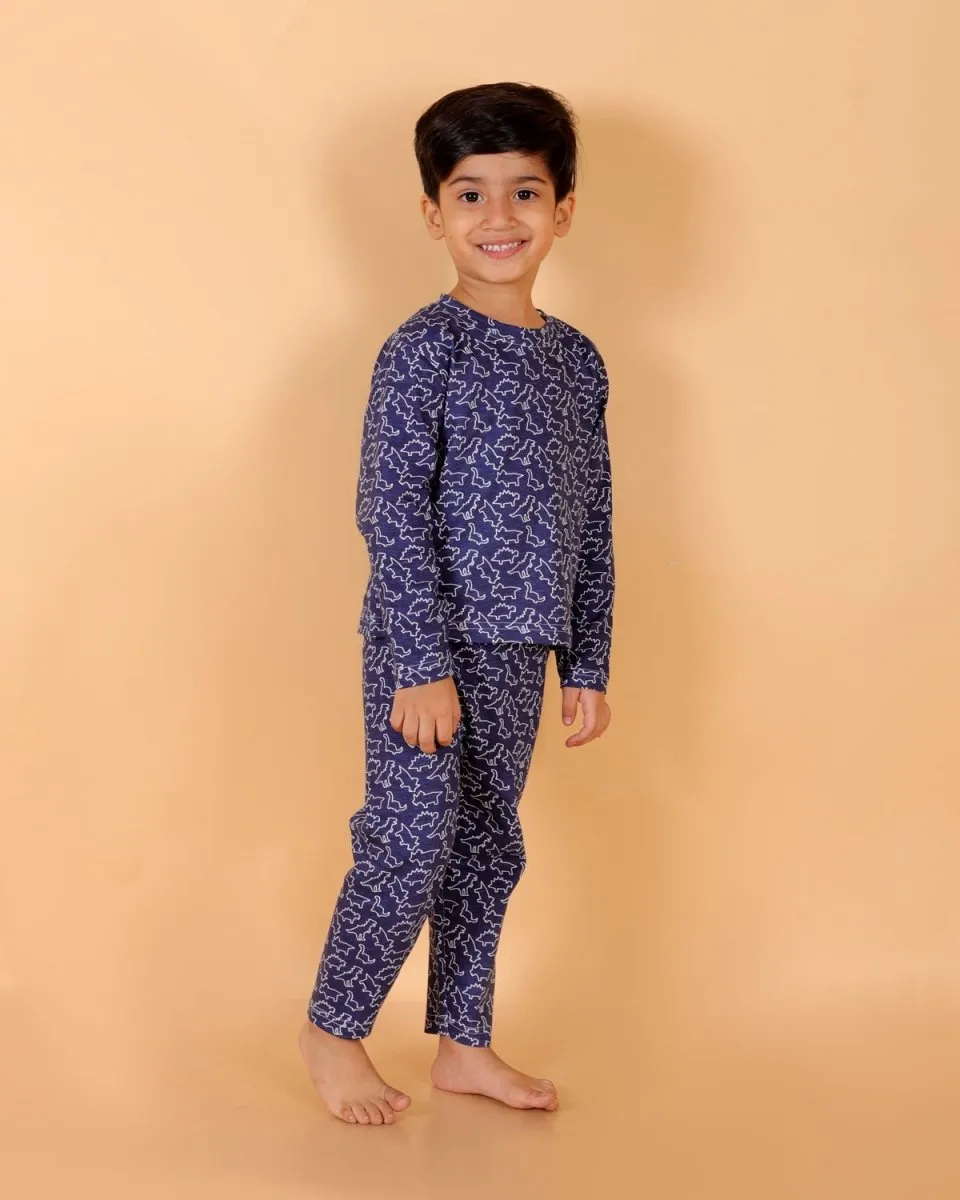 Set Of 2: Dinos Rule Matching Pajama Set For Mom And Baby