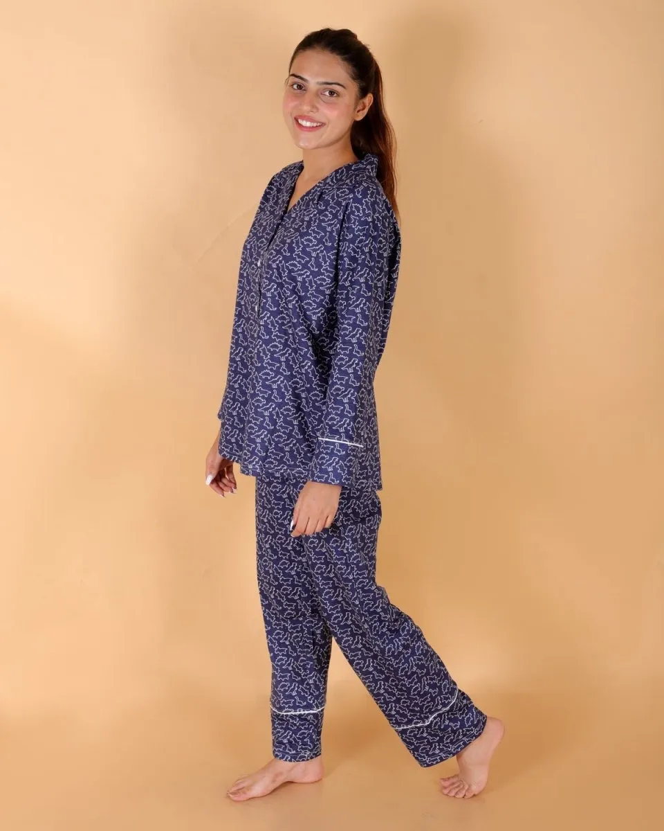 Set Of 2: Dinos Rule Matching Pajama Set For Mom And Baby