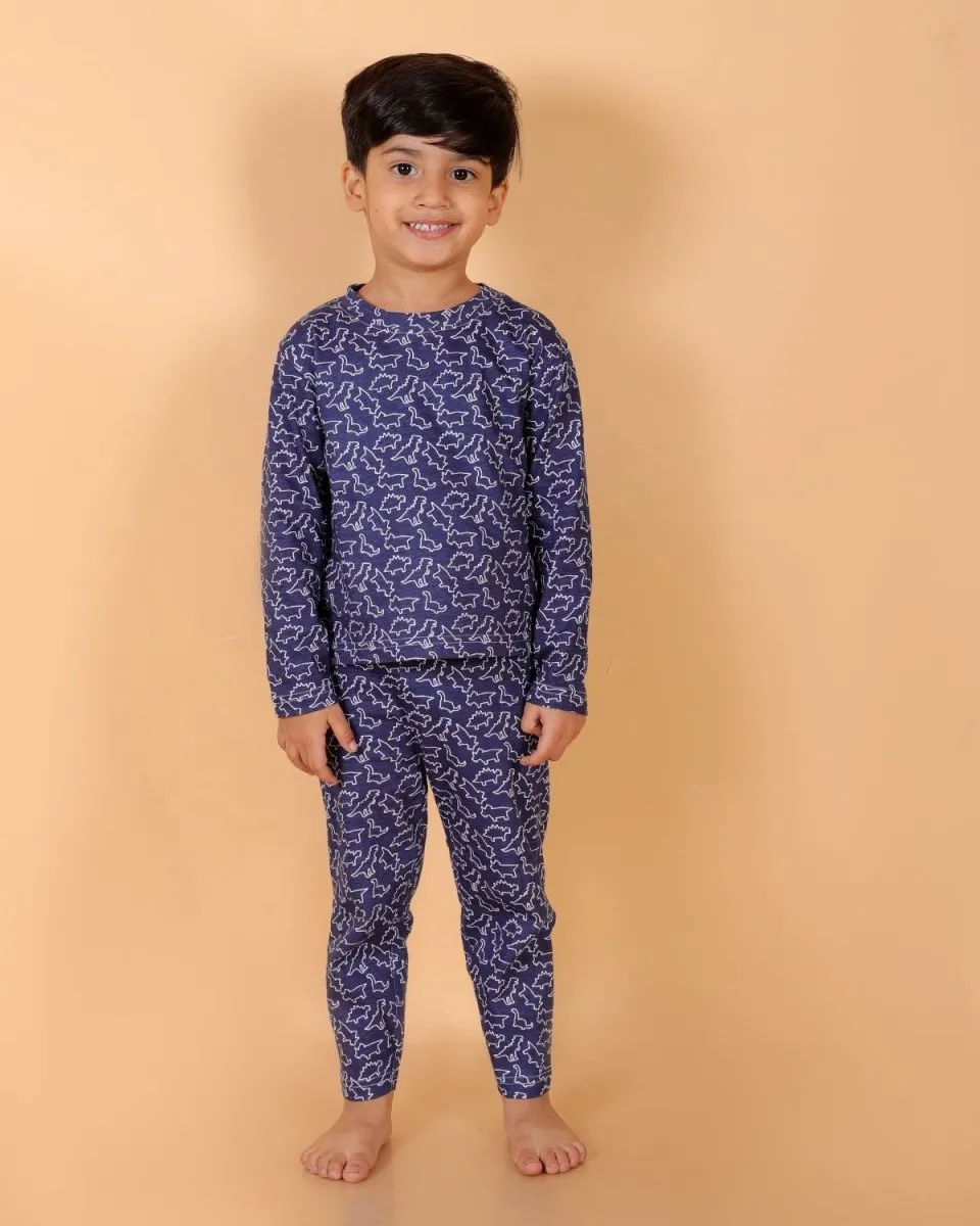 Set Of 2: Dinos Rule Matching Pajama Set For Mom And Baby