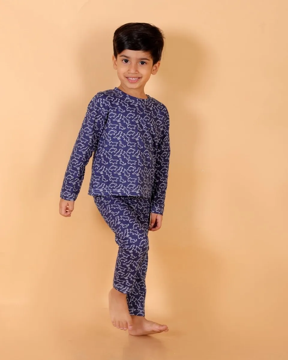 Set Of 2: Dinos Rule Matching Pajama Set For Mom And Baby