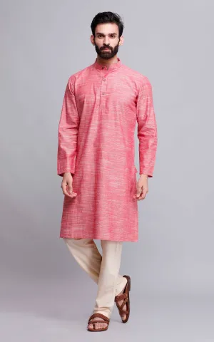 Set of 2: Dusty Pink Cotton Kurta and Pajama