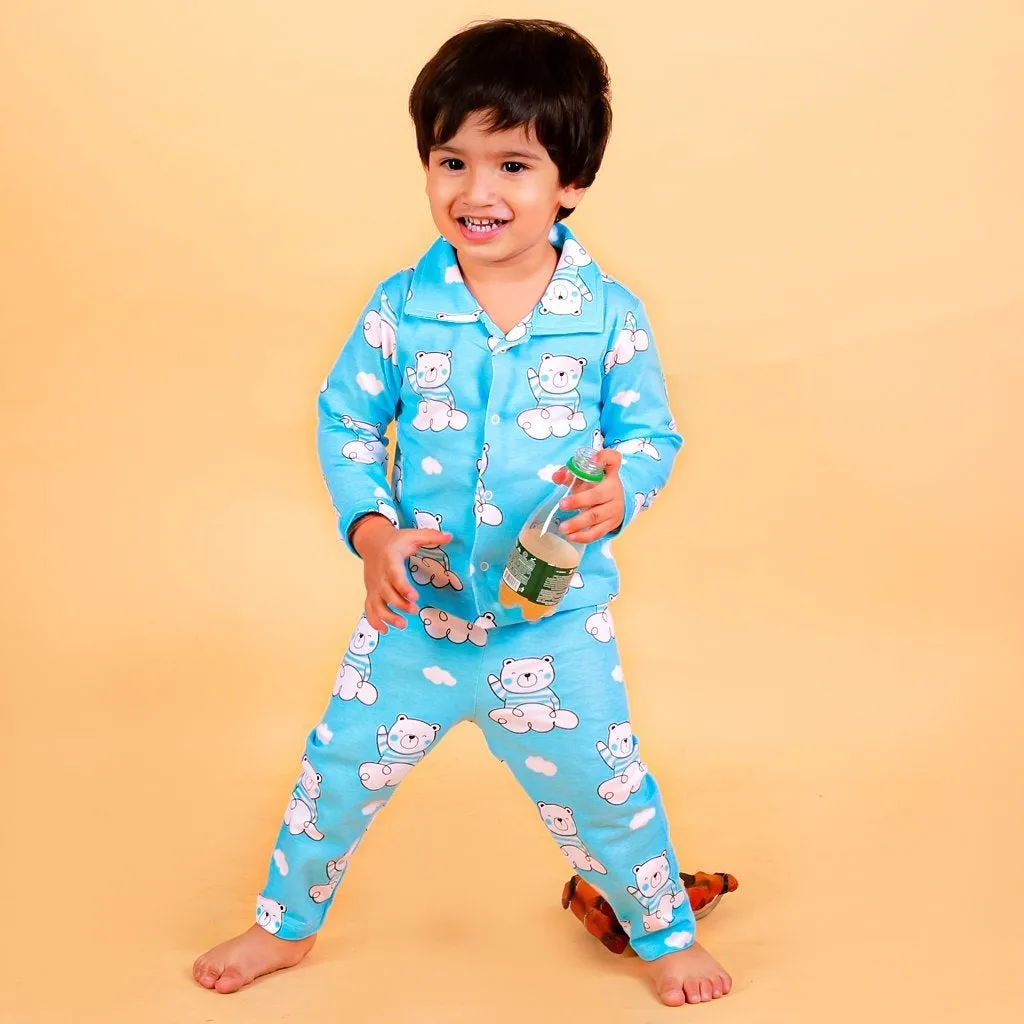 Set Of 2: Hello Bear Matching Pajama Set for Mom and Baby