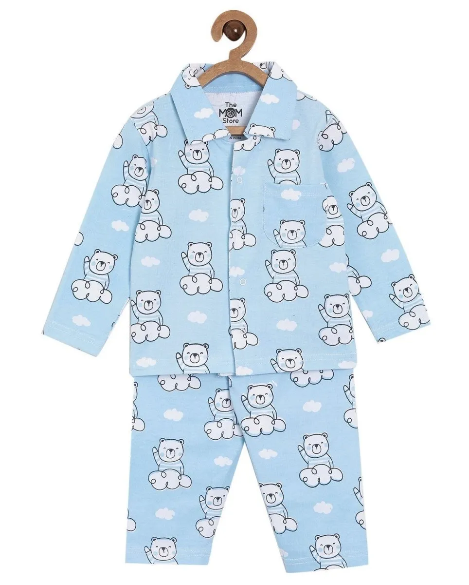 Set Of 2: Hello Bear Matching Pajama Set for Mom and Baby