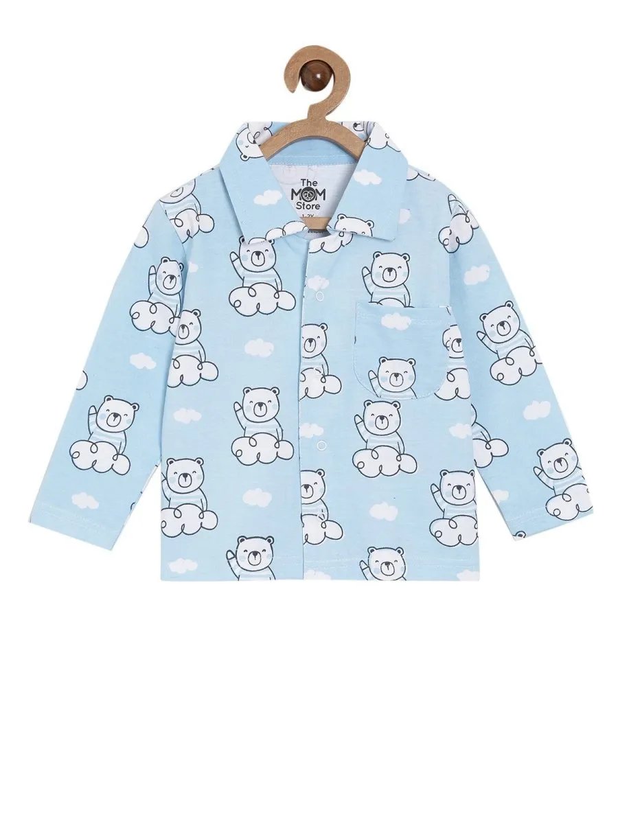 Set Of 2: Hello Bear Matching Pajama Set for Mom and Baby