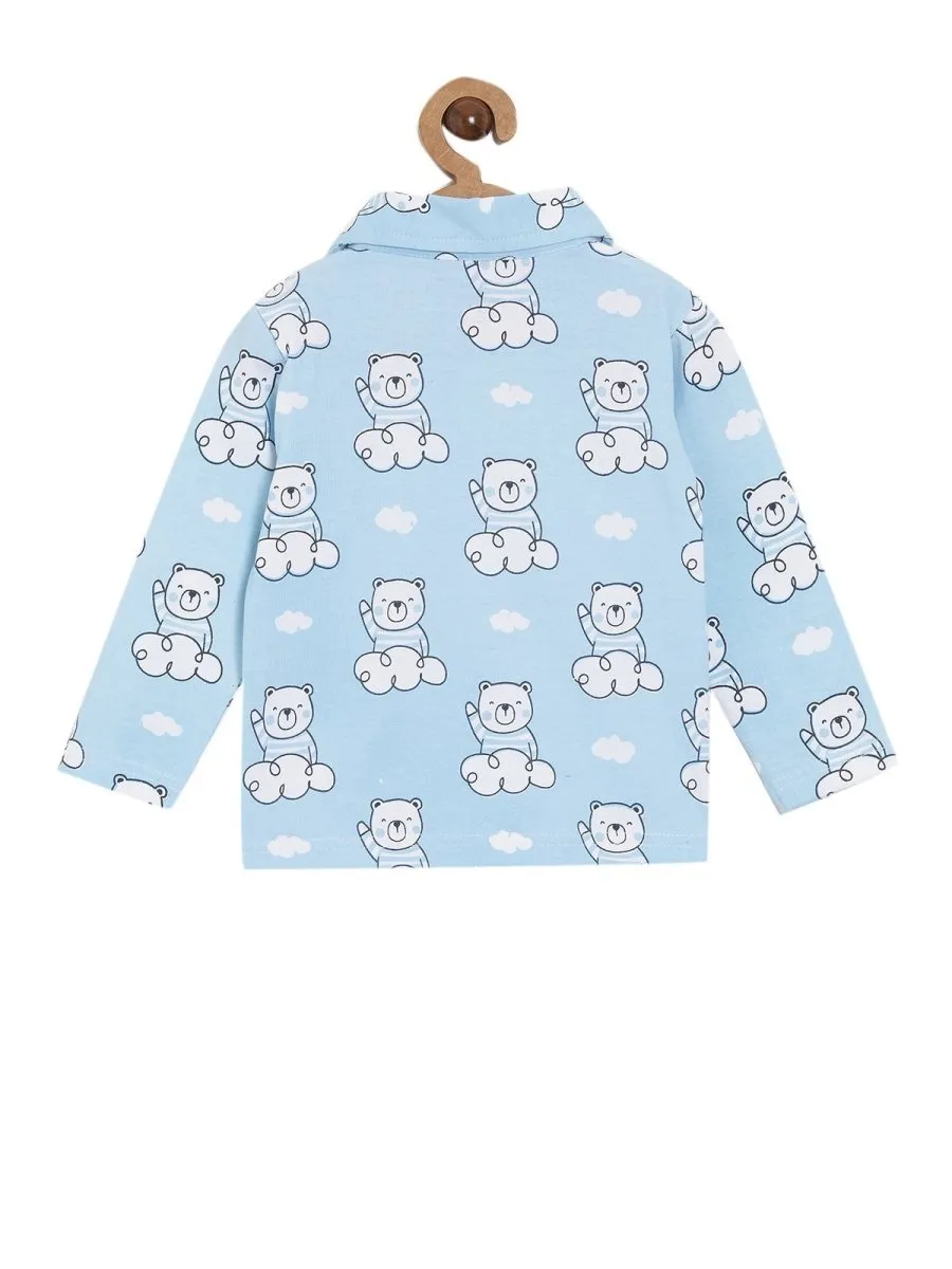 Set Of 2: Hello Bear Matching Pajama Set for Mom and Baby