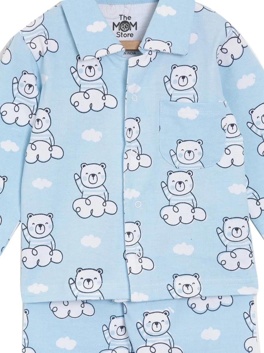 Set Of 2: Hello Bear Matching Pajama Set for Mom and Baby