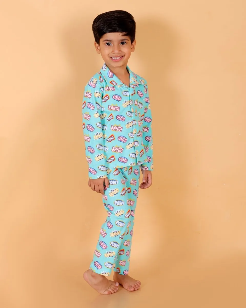 Set Of 2: Mighty Fighter Matching Pajama Set For Mom And Baby