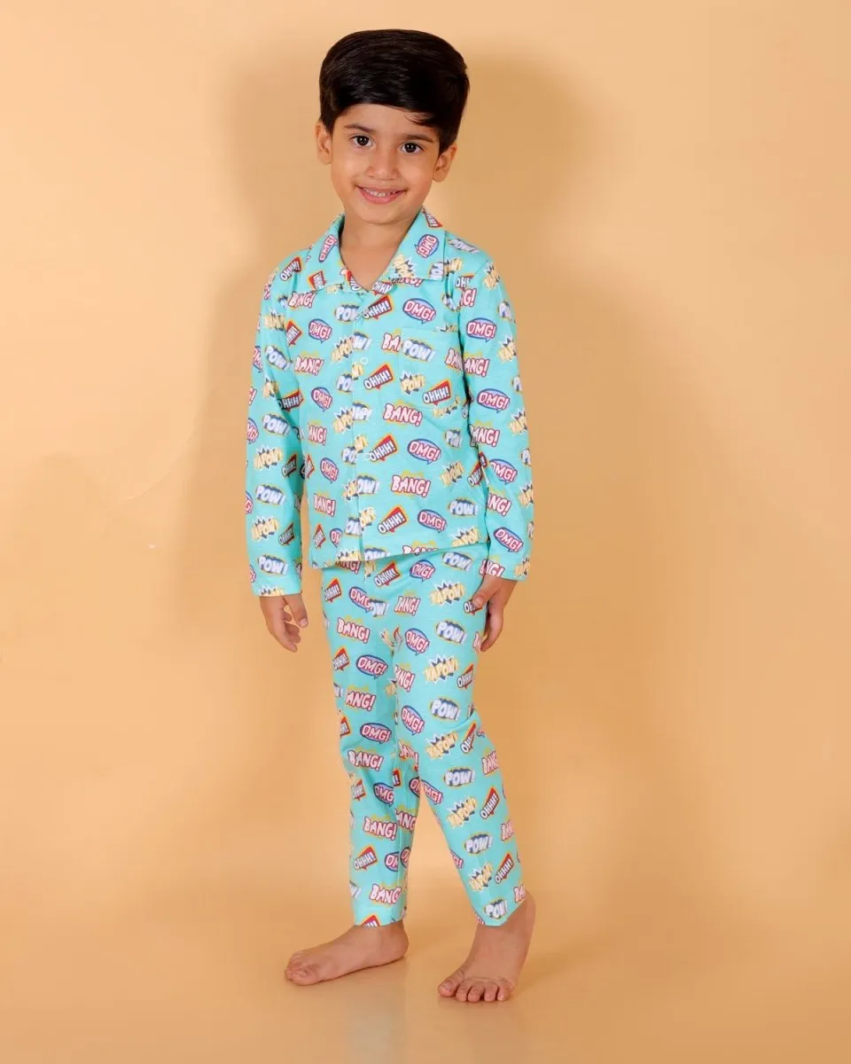 Set Of 2: Mighty Fighter Matching Pajama Set For Mom And Baby