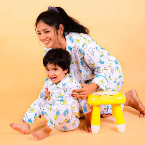 Set Of 2: My Smoothie Matching Pajama Set for Mom and Baby
