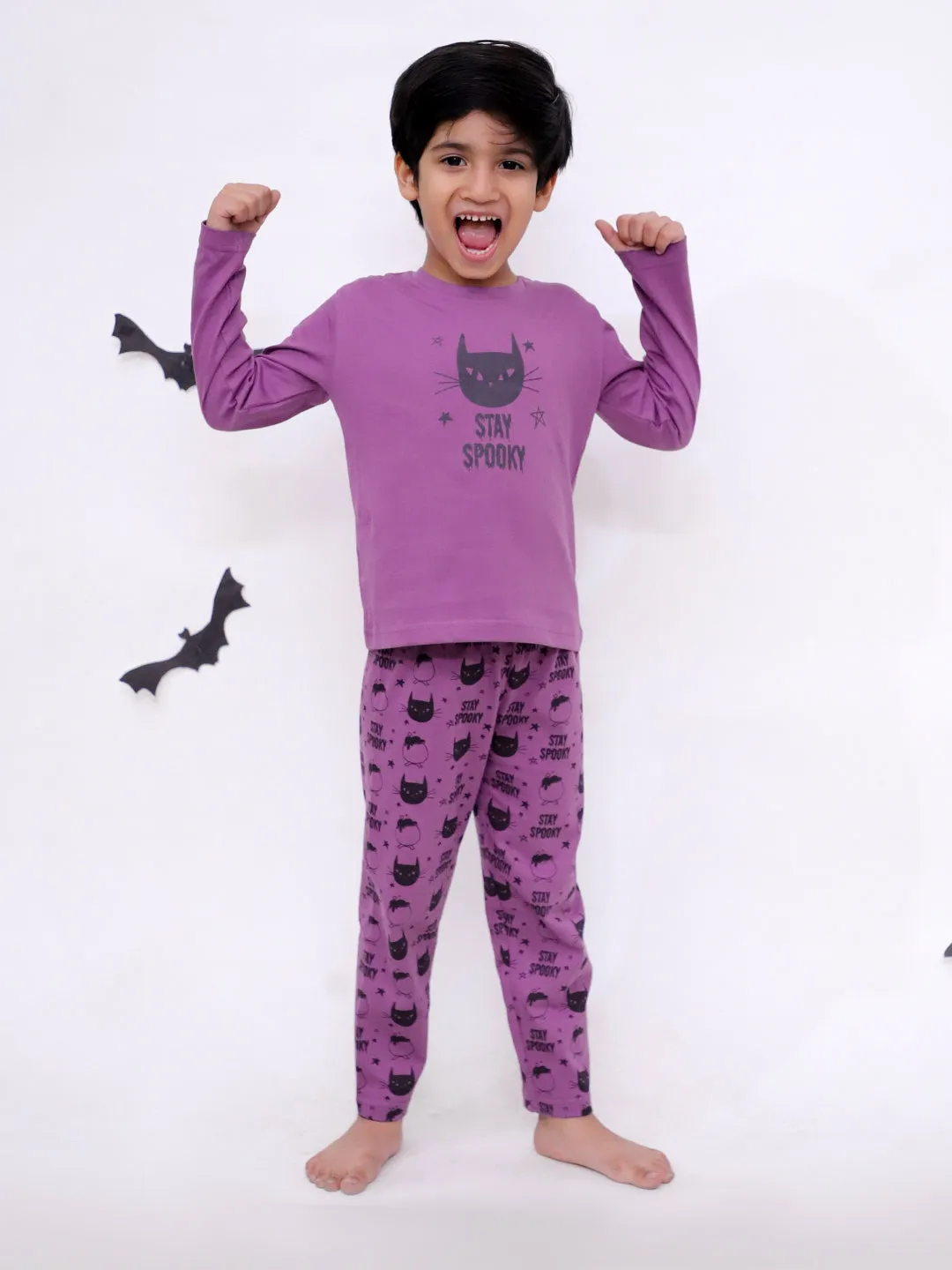 Set Of 2: Stay Spooky Matching Pajama Set For Mom And Baby