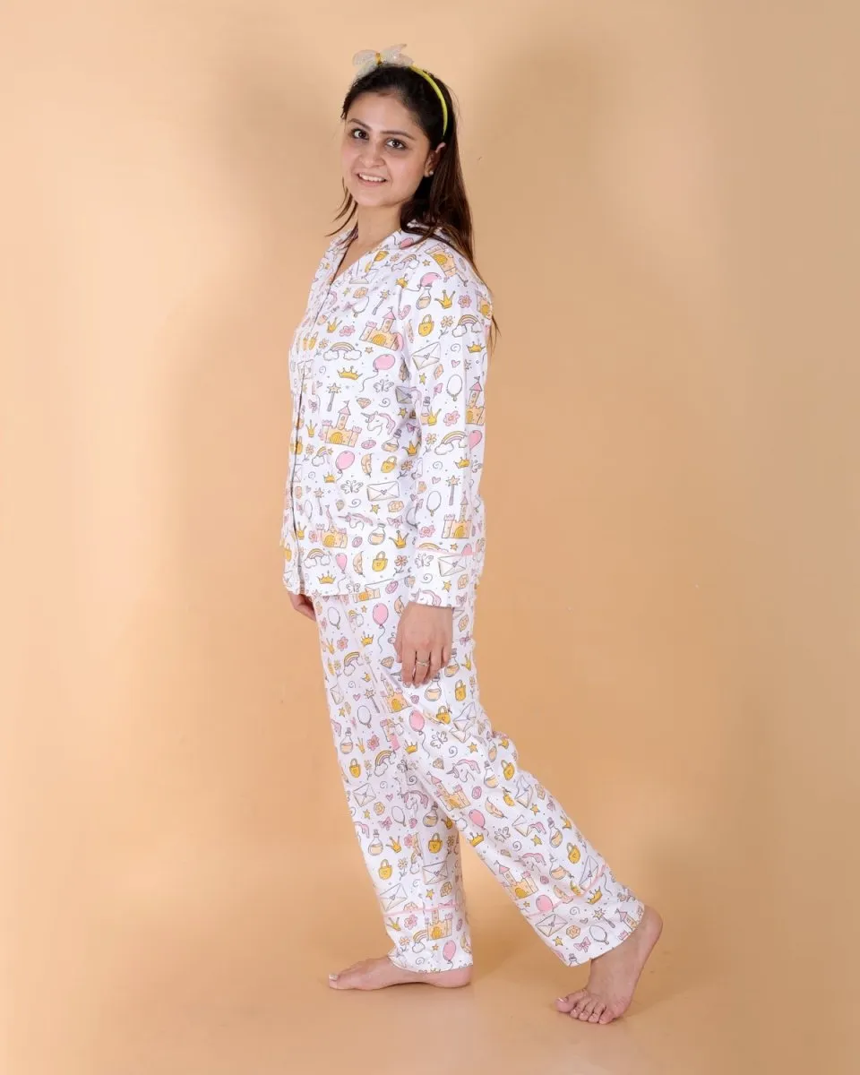 Set Of 3: Fairy Princess Matching Pajama Set For Mom And Baby