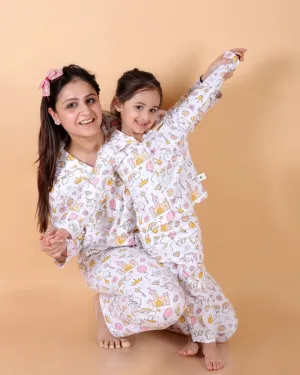 Set Of 3: Fairy Princess Matching Pajama Set For Mom And Baby