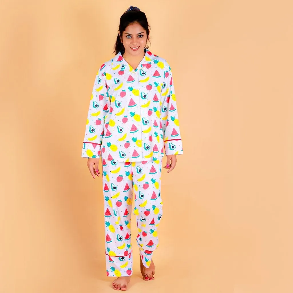Set Of 3: Fruity Cutie Matching Pajama Set for Mom and Baby