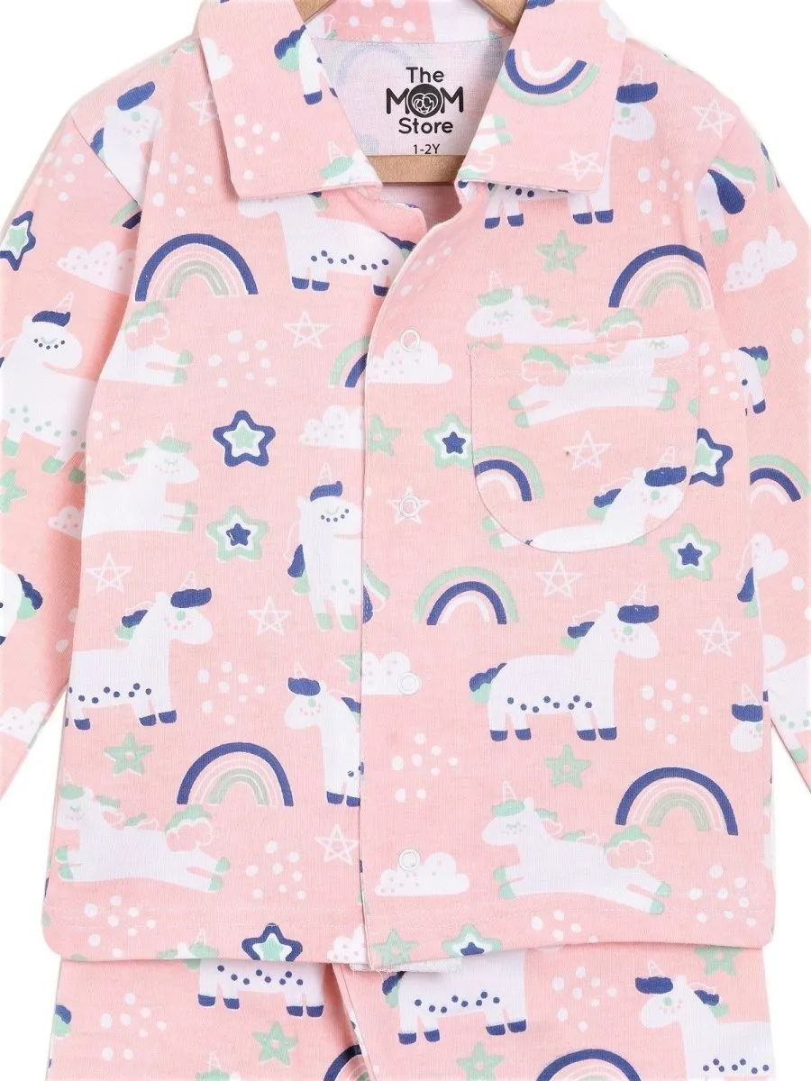 Set Of 3: Magical Unicorn Matching Pajama Set for Mom and Baby
