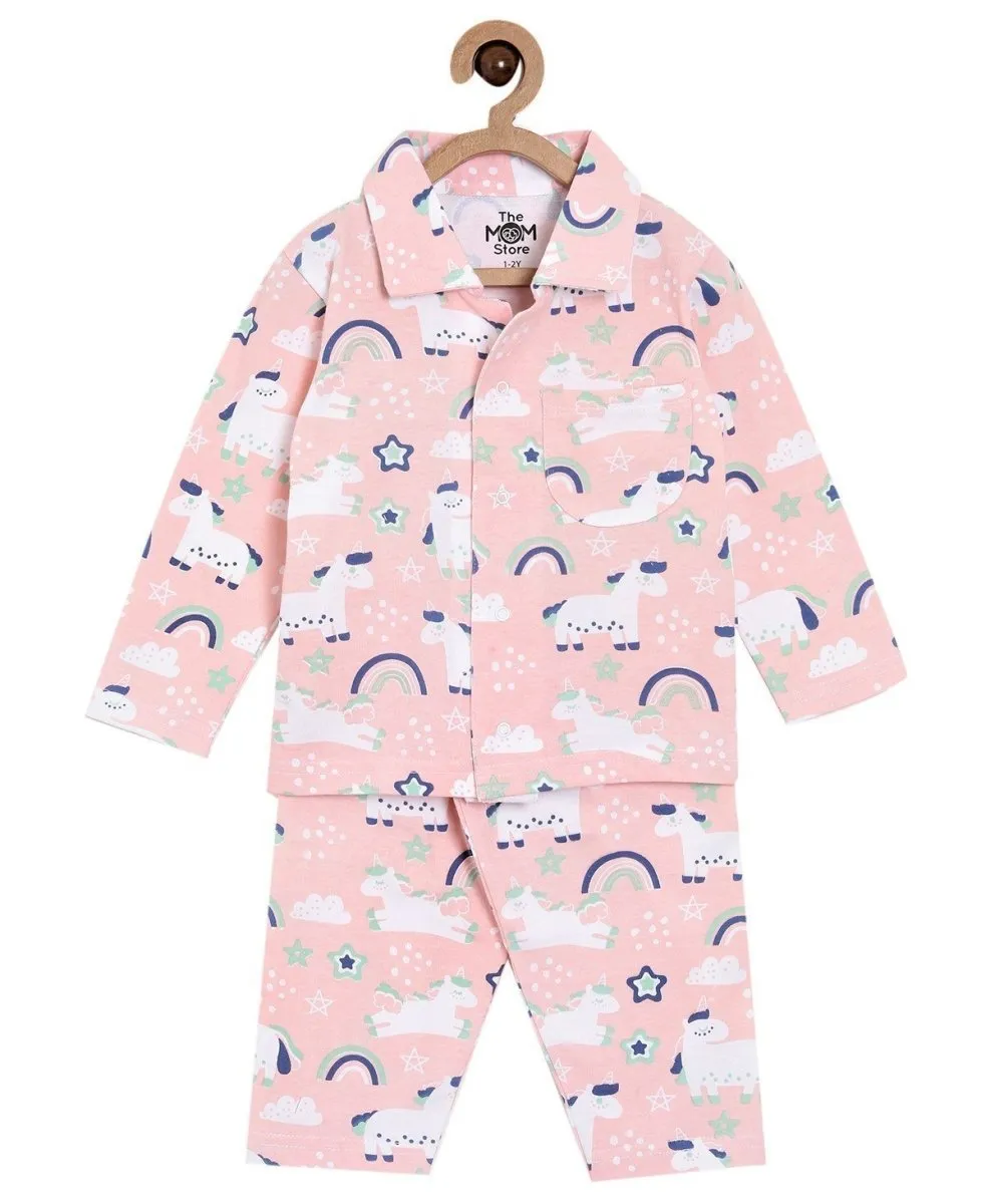 Set Of 3: Magical Unicorn Matching Pajama Set for Mom and Baby