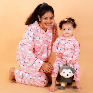 Set Of 3: Magical Unicorn Matching Pajama Set for Mom and Baby